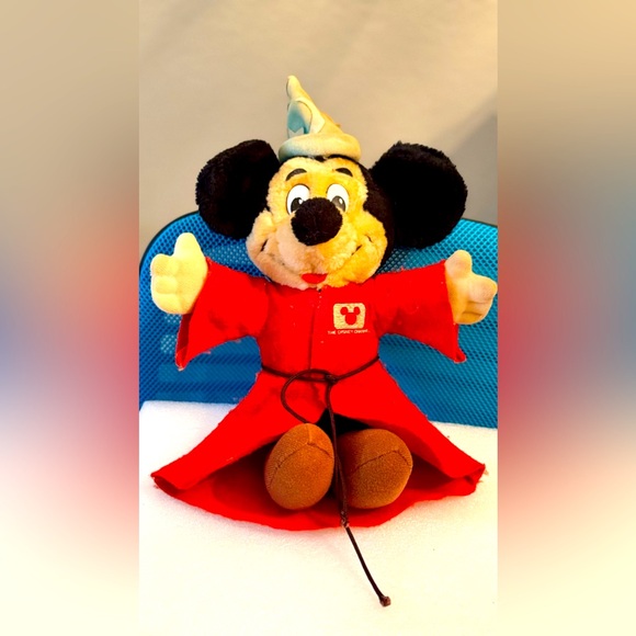 Vintage Disney Channel Sorcerer Mickey Plush (Taiwan) Rare Collector’s Item! - Picture 1 of 8
